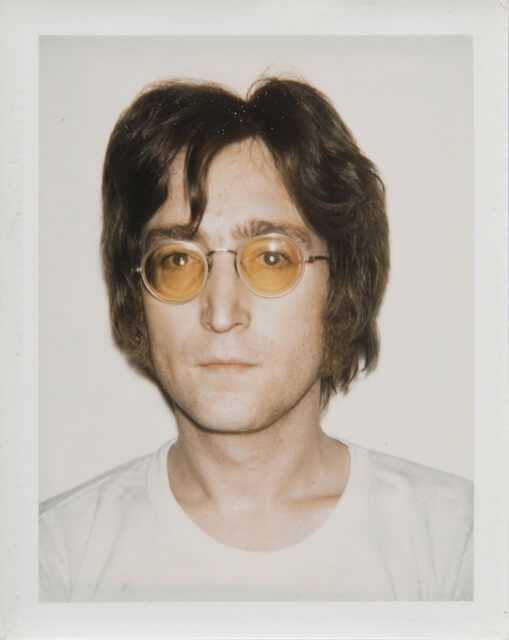 Polaroid of John Lennon by Andy Warhol